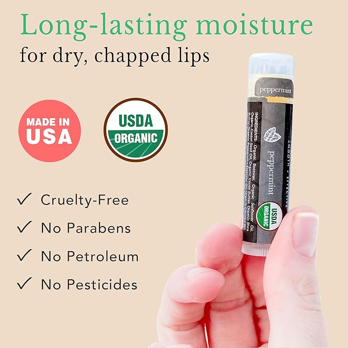 Organic lip balm peppermint -