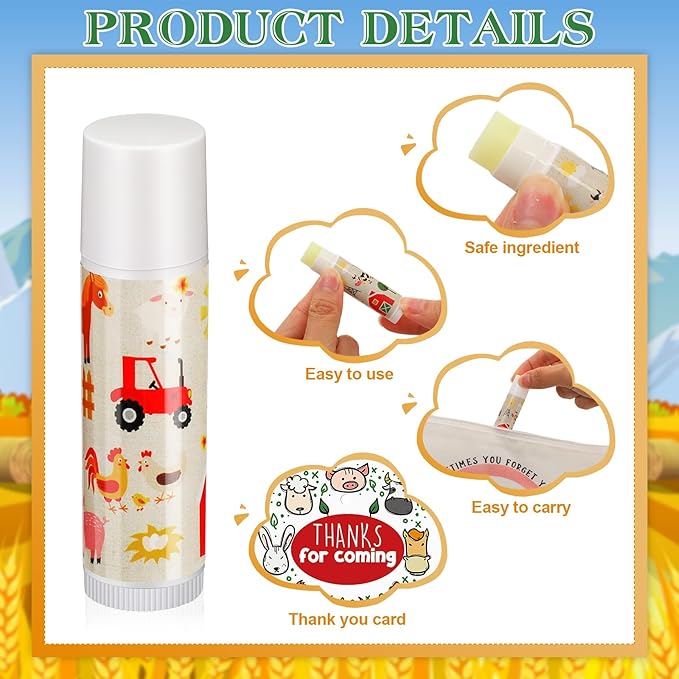 Fumete 50 Pack Baby Shower Farm Classroom