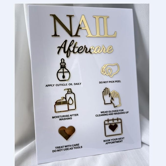 Nails Aftercare 3D Acrylic Sign