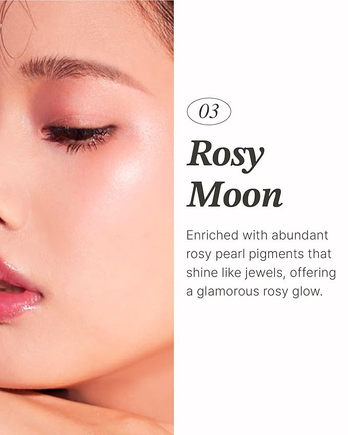 Glint Stick Highlighter (Rosy Moon, 0.) - Multi-Use Nose, Lips. 24oz