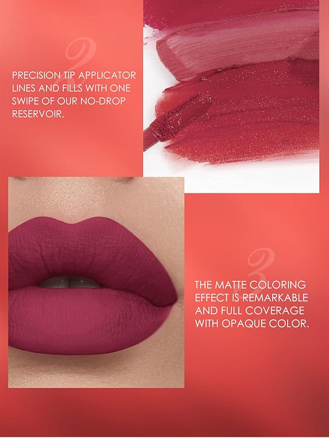 BestLand 12Pcs Matte Liquid Lipstick + Lip Liner