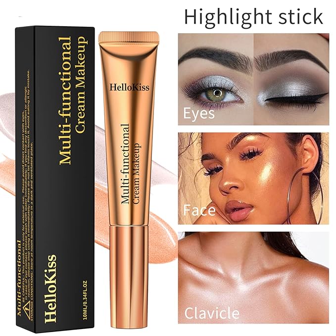 Liquid Contour Beauty Wand, Cream Highlighter Makeup Stick,Smooth Stick, Cruelty-free(02+05)