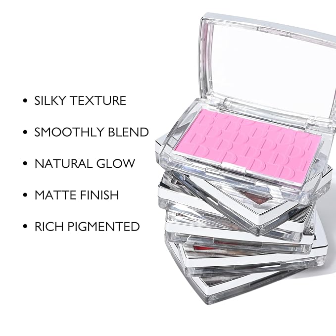 KYDA Pink Blush Powder, Make Up Pink Face Lightweight Texture