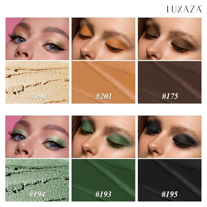 Neutral Eyeshadow Stick Makeup Set, Metallic Shimmer Matte Cream Eye Shadow Eyeliner Brightener Pencil Crayon - Classic 6PCS A013