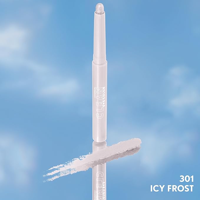 Covergirl Clean Eye Color, Icy Frost, Eyeshadow Sticks, Ultra Creamy Formula, Lightweight, Buildable Formula, Lasts All Day, Smudge-Proof, 0.05oz