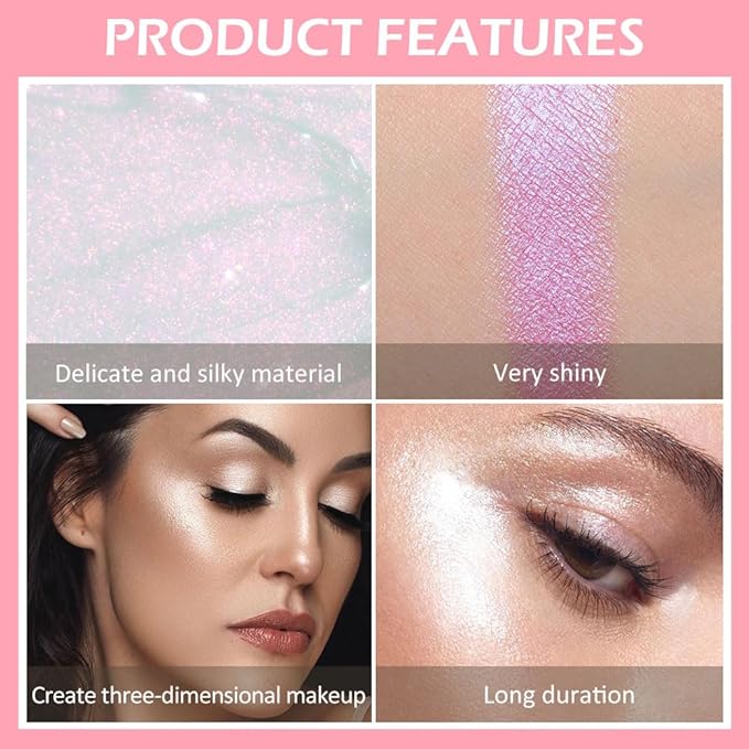 evpct Light Liquid Face Highlighter Makeup Waterproof Long Cheek Eyes