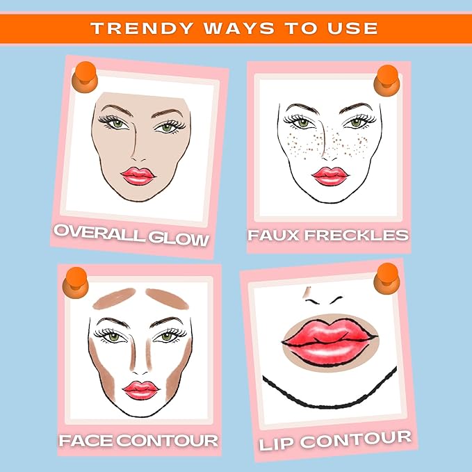 Sun Laboratories By Giesee Face Self Tanner Dark - Self Tanning Lotion for Gradual, Sunless Tan - Premium Facial Tanner Drops & Mist - Tanning Lotion for Face