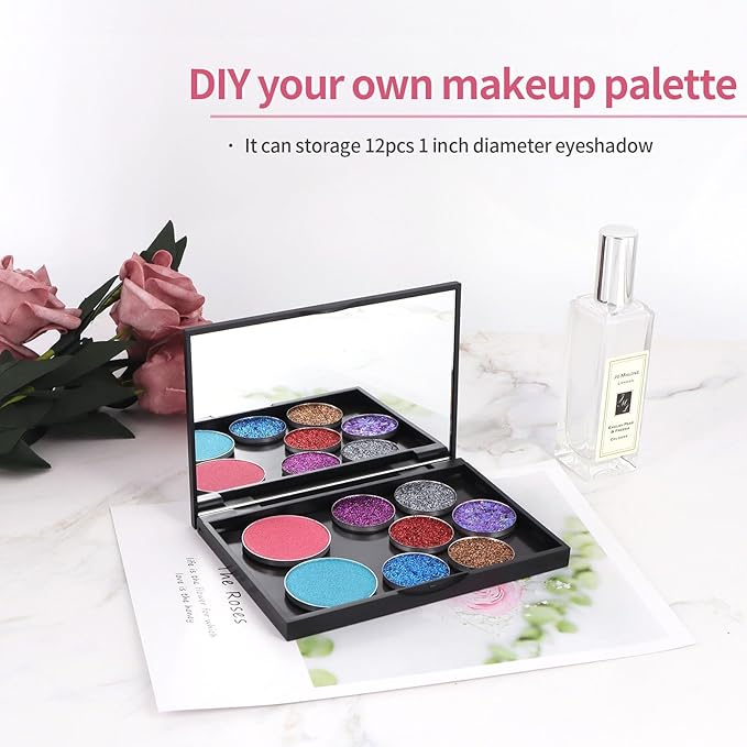 5 Pack Magnetic Makeup Palette with Mirror, Empty