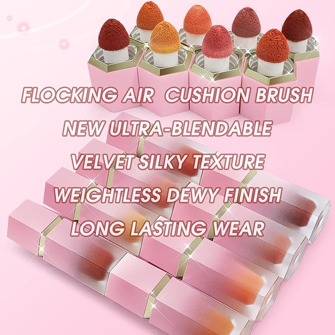 Liquid Blush for Cheeks, Soft Cream Blush with PEACE-Natural Orange