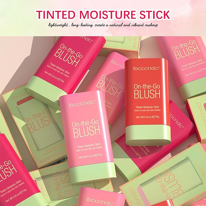 Multi-Use Makeup Blush Stick, 3-in-1 Cream Blush Stick