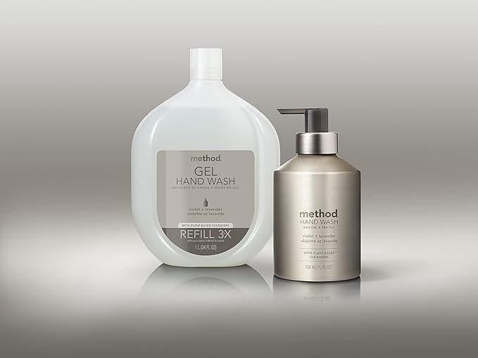 Method Premium Gel Hand Wash Refill, Violet + Lavender, 34 Ounce, 1 pack, Packaging May Vary (Packaging May Vary)