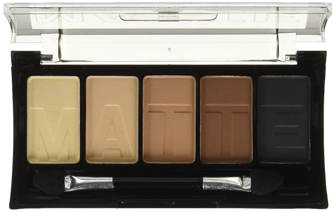 L.A. COLORS 5 Color Matte Eyeshadow Palette, Brown Tweed CEM472