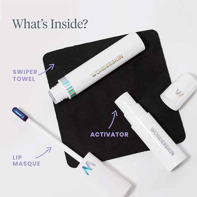 Wonderskin Wonder Blading Lip Stain Peel Off and Reveal Kit - Long Lasting, Waterproof Pink Lip Tint, Transfer Proof Natural Makeup Stain Kit (Charming)