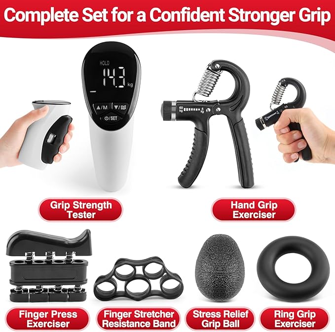 Grip Strength Tester & Grip Strength Trainer Kit