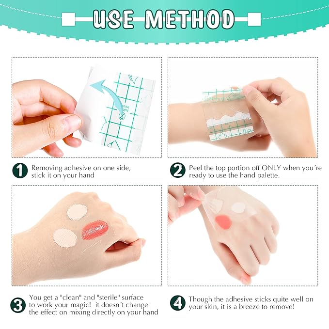 50 Pieces Hand Palette, Single Use Makeup Hand