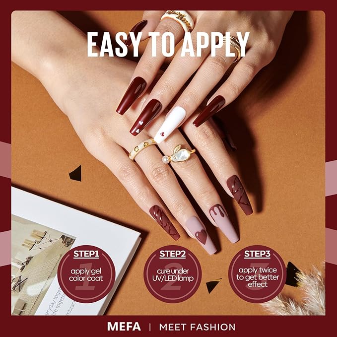 Mefa fall winter gel nail