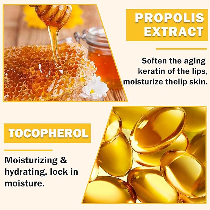 Bee Lip Balm Honey Pot,4 PCS Moisturizing