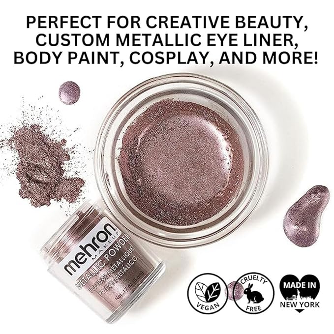 Mehron Makeup Metallic Powder (.) with Mixing Liqu 17 oz