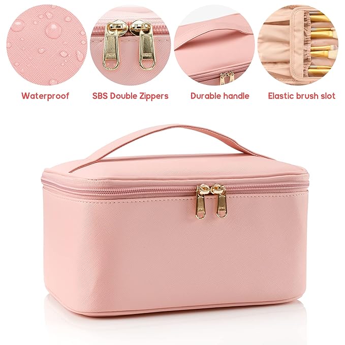 Ocheal pink makeup bag,travel makeup