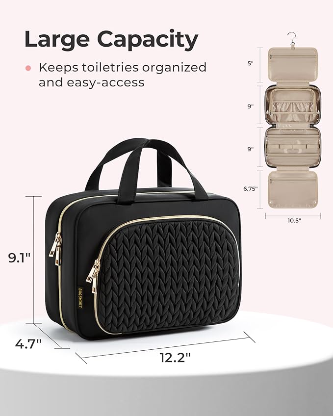 Bagsmart travel toiletry bag with