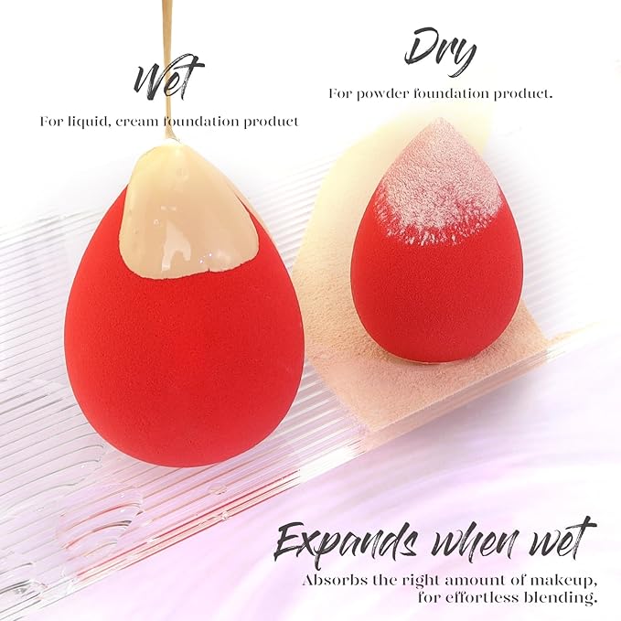BEAKEY Makeup Sponge 5 Pcs Set, Latex-Free