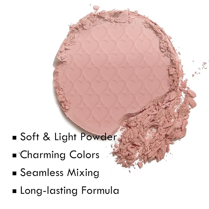 Gradient Matte Blush Palette, Blendable Blush Powder for Glowing Finish