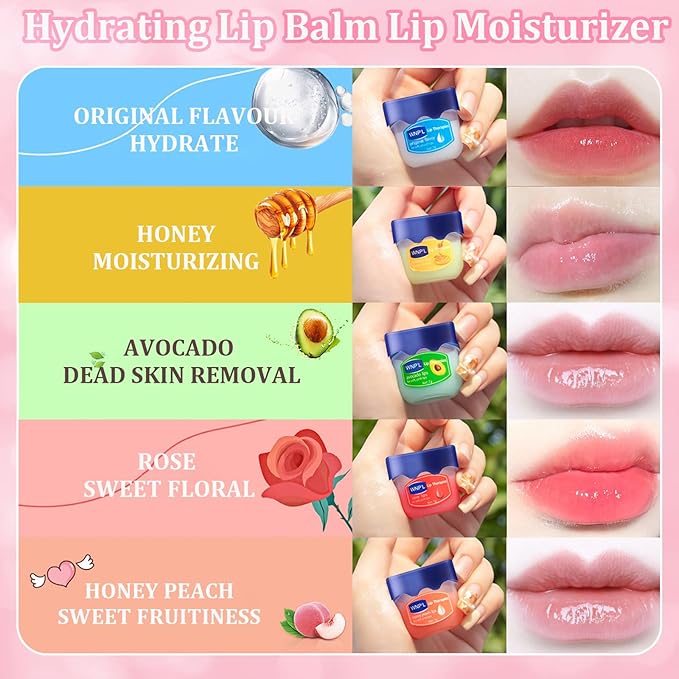 Lip Balm Set, 6Pcs Fruit Moisturizing