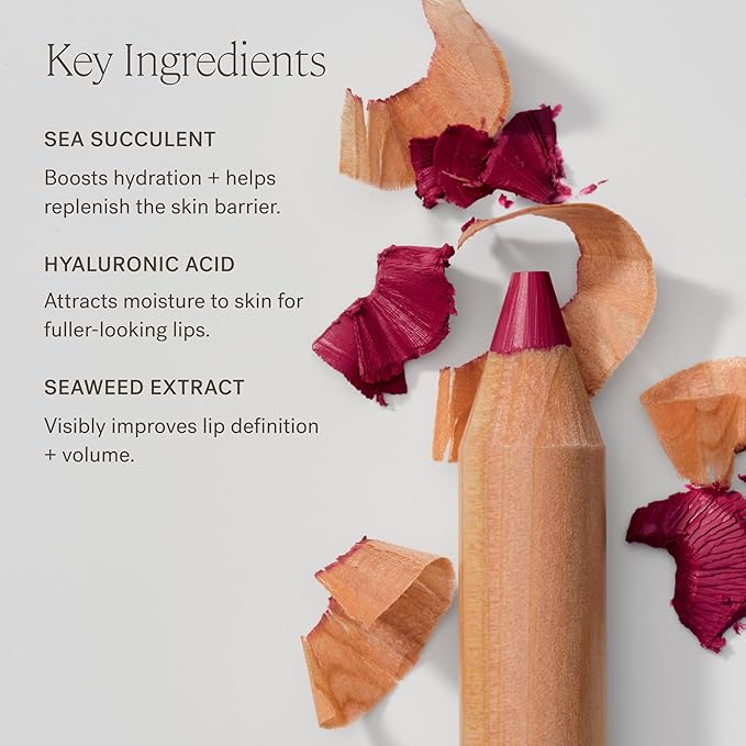 ILIA - Lip Sketch Hydrating Crayon | Non-Toxic, Cruelty-Free, Hyaluronic Acid, Hydrating + Long Lasting, Crease-Resistant, Demi-Matte (Earthen)