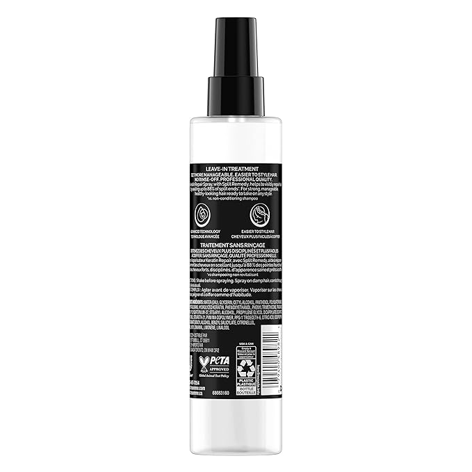 TRESemmé Pro Collection Keratin Repair Leave In Hair Treatment for Strong, Healthy-Looking Hair Care Hair Styling Treatment Spray Visibly Repair Split Ends 6.1 oz