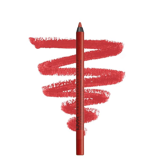 NYX PROFESSIONAL MAKEUP Slide On Lip Pencil, Lip Liner - Summer Tease (Bright Orange)
