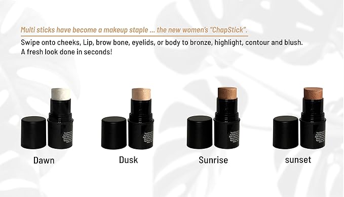 Natural Organic Multi Cream Sticks, Highlighter and Bronzers 0.. (Dusk) 18 oz