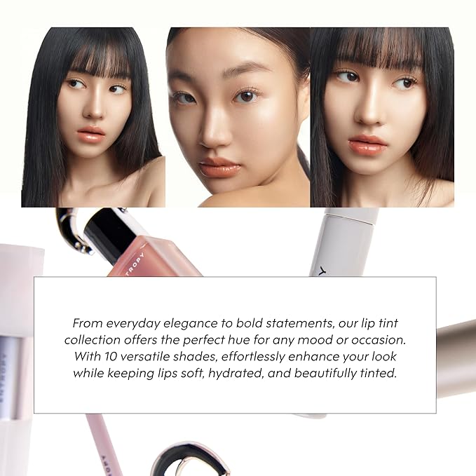 ENTROPY Makeup 2-in-1 Charm Shiny Glowy Lip & Cheek Gloss Tint Keychain, High Pigment Glossy Lip Color & Plumping Gloss, C1 Opal Charm