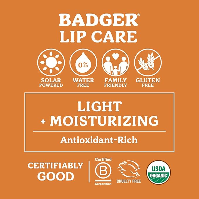 Badger - Classic Lip Balm, Unscented,