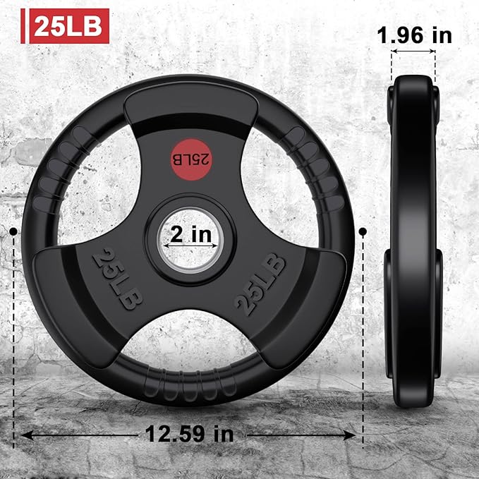 GIKPAL Weight Plates 2-inch Olympic (10lb 25lb 25lb 35lb 35lb 45lb) 45lb)