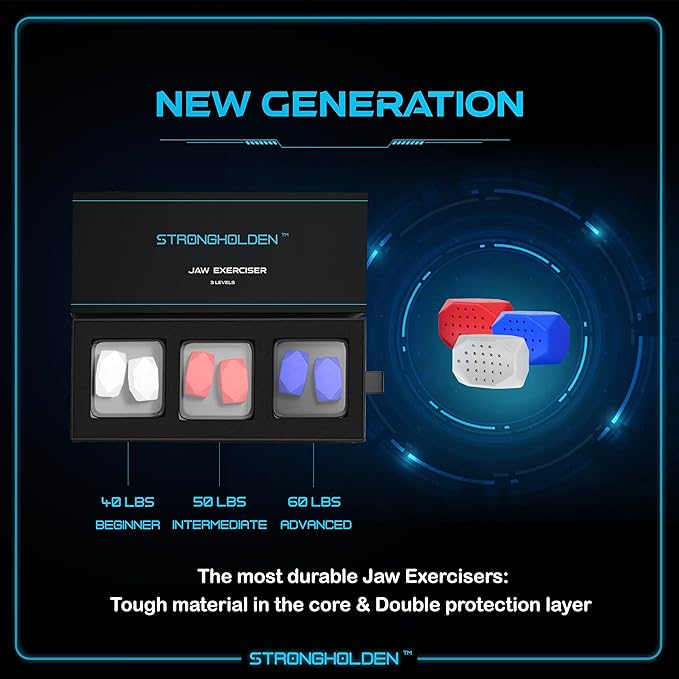 Upgraded Jaw Exerciser for Men & Women - 3 Levels (3 Levels