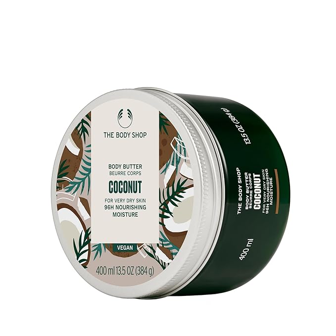 The Body Shop Coconut Body Butter – Nourishing & Moisturizing Skincare for Very Dry Skin – Vegan – 13.5 oz