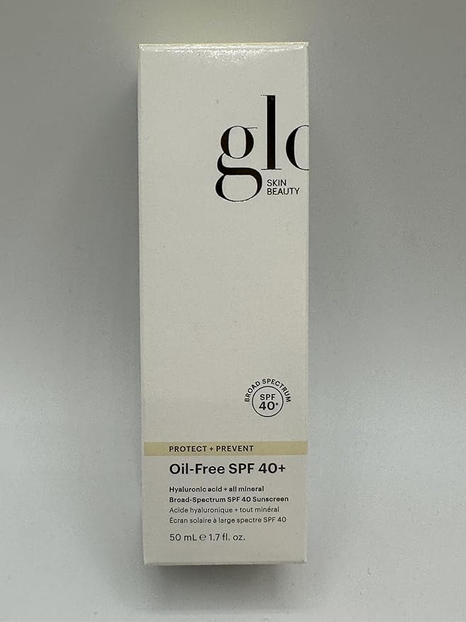 Glo Skin Beauty Oil Free SPF 40+ Hyaluronic Acid Infused All Mineral Sunscreen - Protect Against Sun Damage & Aging Environmental Skin Stressors - Weightless, Invisible Finish