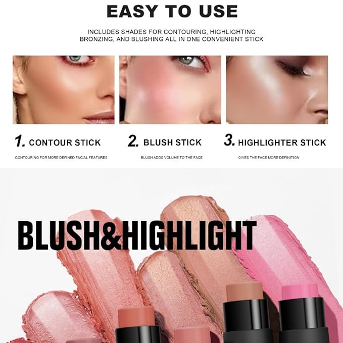 MAEPEOR Matte Blush 6 Color Smooth Creamy Shiny (Color 01)