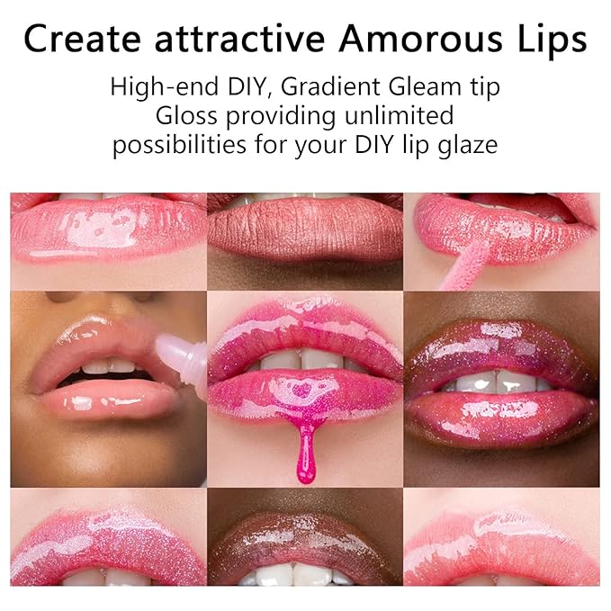 Lip Gloss Making Kit, TSVATE Lip Gloss Kit, Diy Lip Gloss Making Kit, Fun Make Your Own Lipgloss Kids Lip Gloss for Girls, Women, Moisturizing Lip Gloss Base, Jojoba Oil, Lip Gloss Tubes, Gift for Her