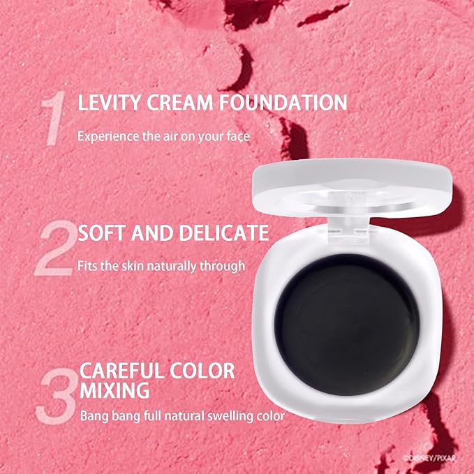 Color Changing Blush,3-in-1 Warm Change Blush,Pink Cream Blush,Transparent Skin Tone(02)