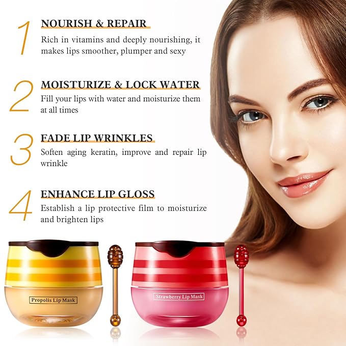 2 PCS Bee Honey Lip Balm