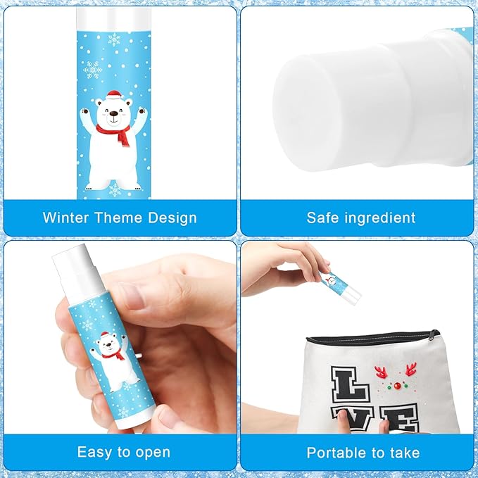 40 Pcs Winter Theme Flavored Lip Moisturizing