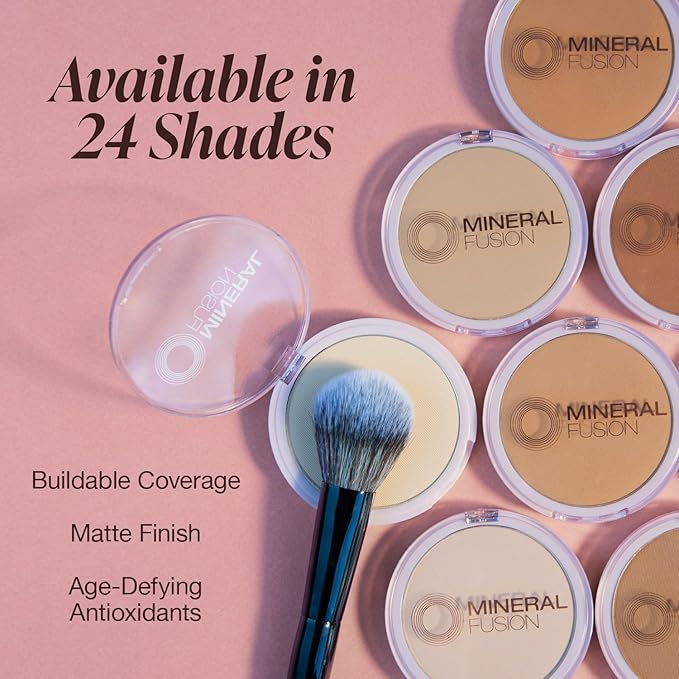 Mineral Fusion Pressed Powder Foundation, Neutral 1 - Hypoallergenic, Cruelty-Free, 0.32 Oz
