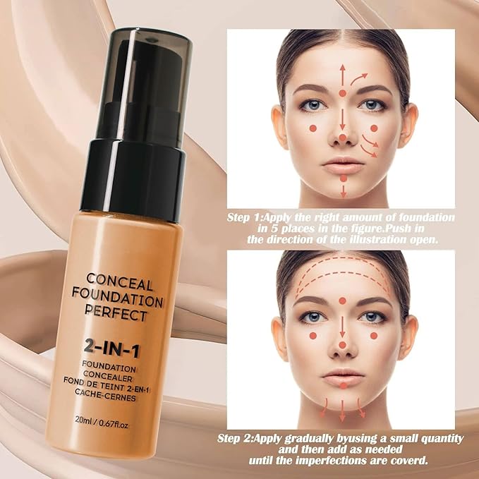 Flawless Liquid Coverage Foundation Long-Lasting Makeup Base Moisturizing