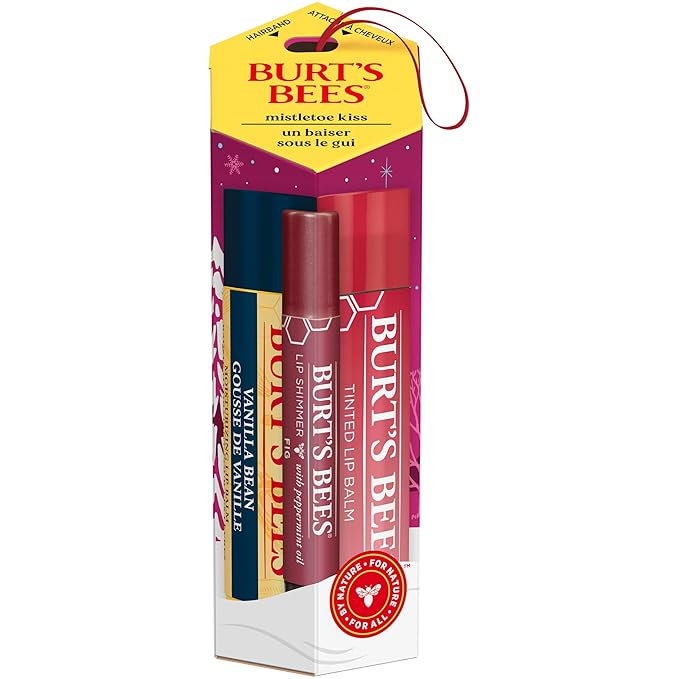 Burt's Bees Mistletoe Kiss Gift - Red (Vanilla Bean)