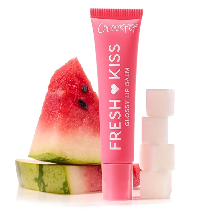 ColourPop Fresh Kiss Glossy Lip Balm - Hydrating Lip Care Enriched with Peptides, Hyaluronic Acid, Shea Butter & Vitamin E for an Ultra-Cushiony Formula - Watermelon Sugar (0.49 oz)
