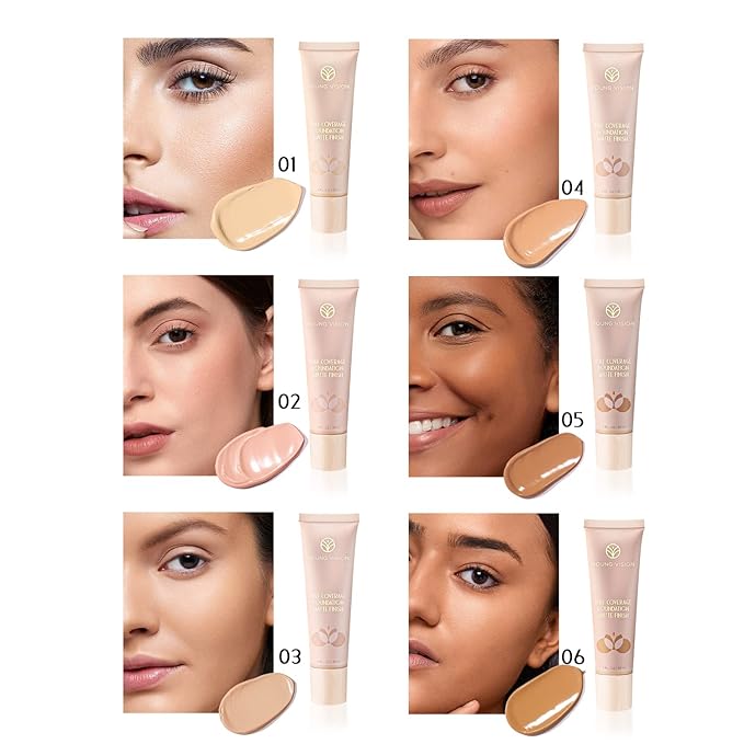 YOUNG VISION Full Coverage Longwear Foundation, Matte Finish,