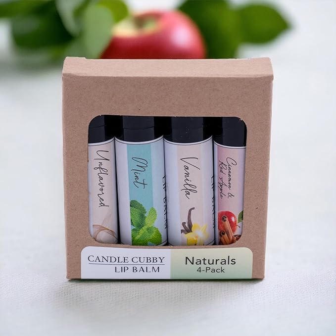 Lip Balm Naturals 4-Pack, Mint Vanilla Moisturizing