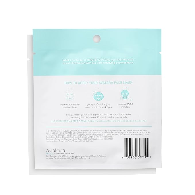 Avatara U Go Coco Facial Mask, Hydrating