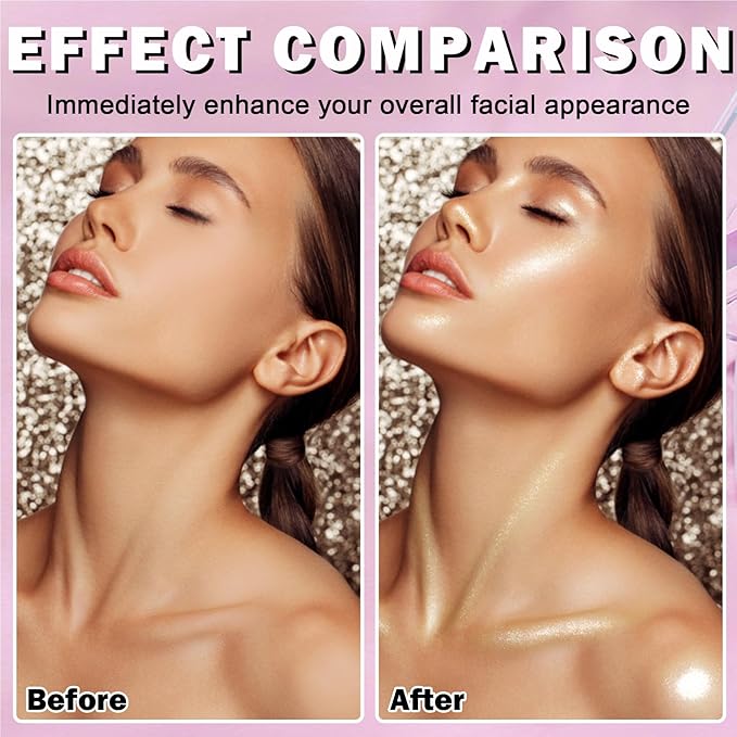 White Highlighter Makeup Palette Face Highlighter Powder Iluminadores Quicksand Gold